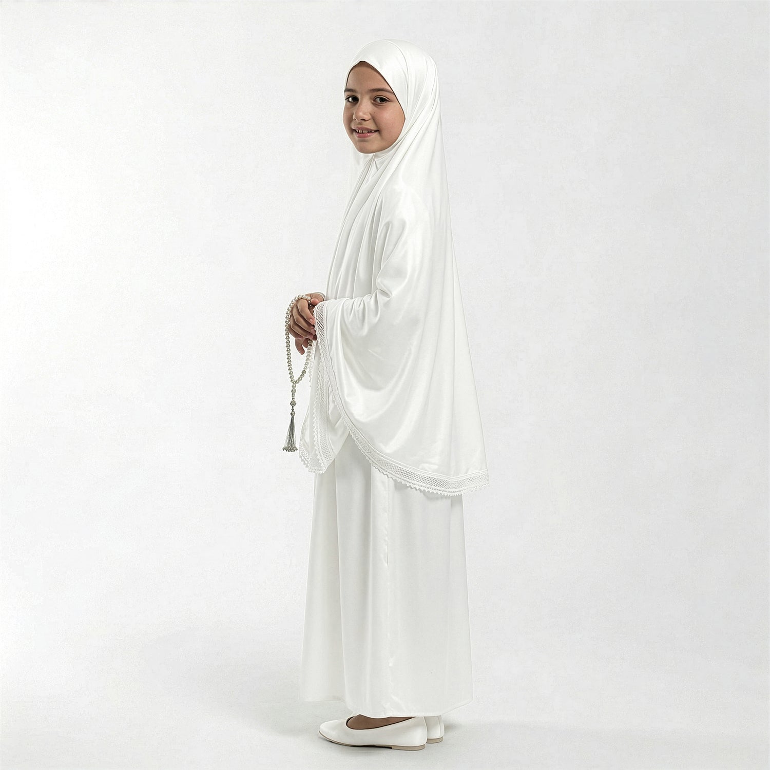 Prayer Wear - Khimar - Satin - Kids