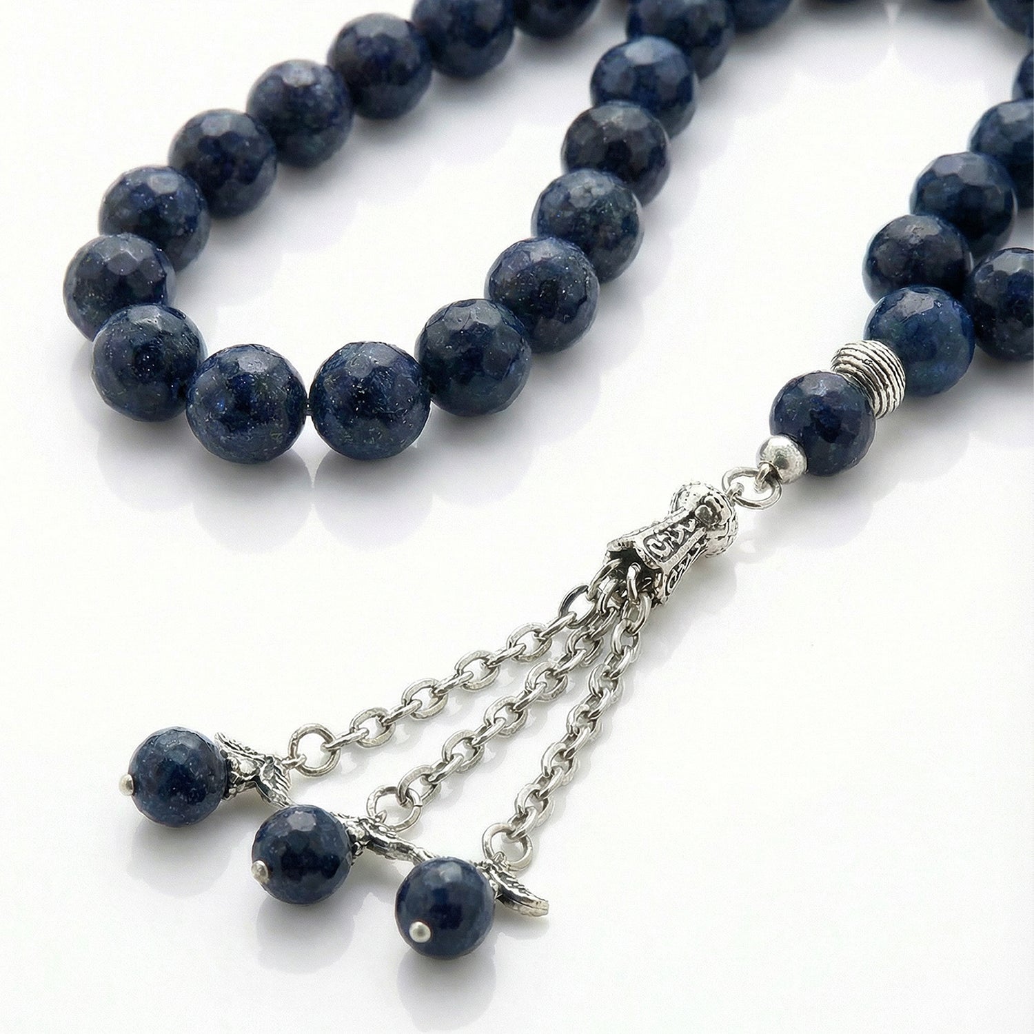 Prayer Beads Blue Aventurine Quartz Stone - سبحة حجر الكوارتز أفينتورين الأزرق