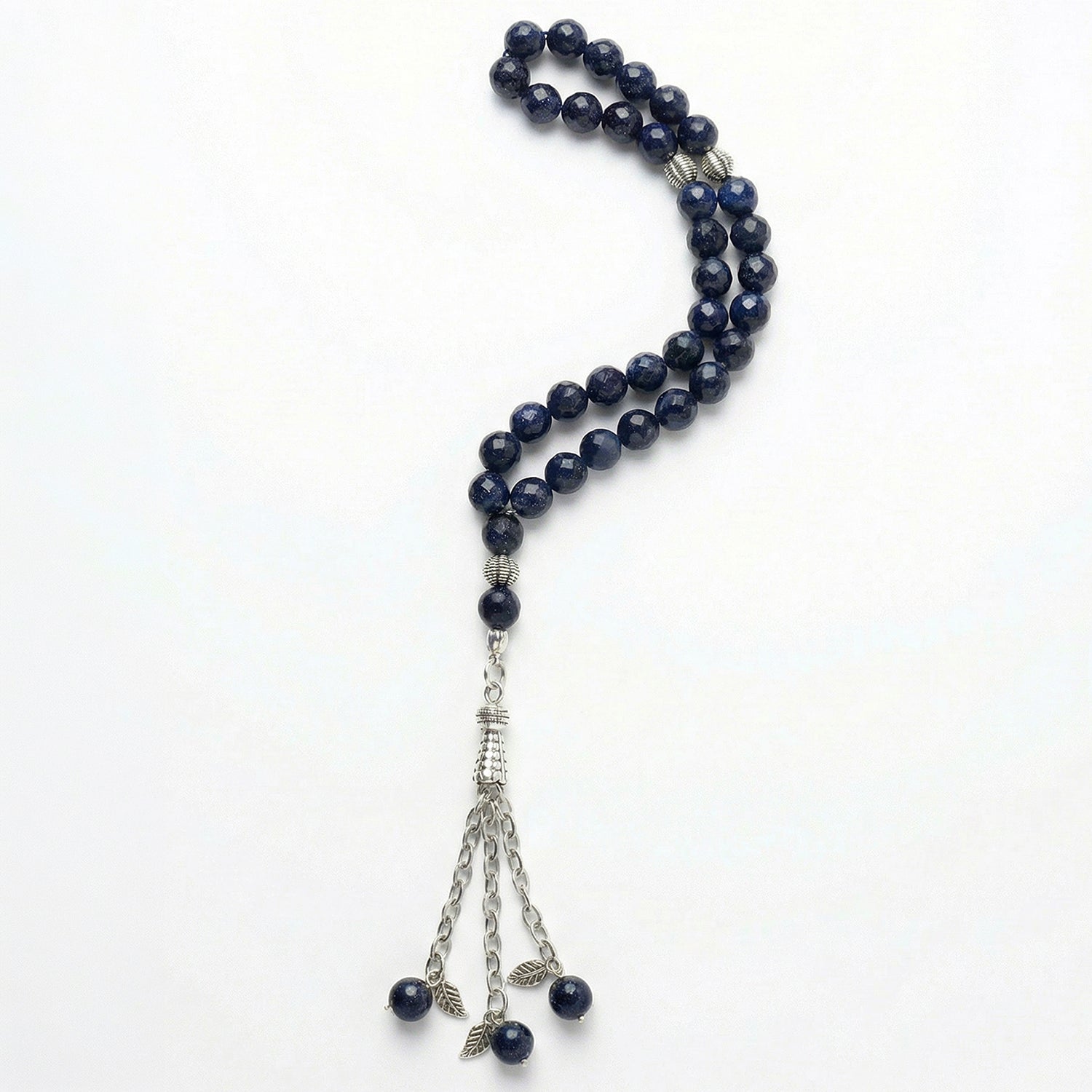 Prayer Beads Blue Aventurine Quartz Stone - سبحة حجر الكوارتز أفينتورين الأزرق