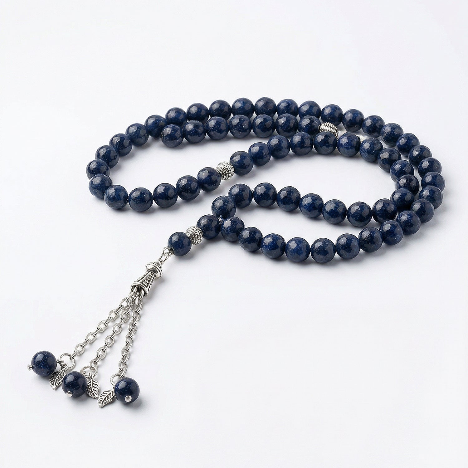 Prayer Beads Blue Aventurine Quartz Stone - سبحة حجر الكوارتز أفينتورين الأزرق