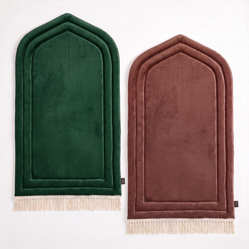 Plain Mehrab Prayer Mat - Padded - 3 cm Foam
