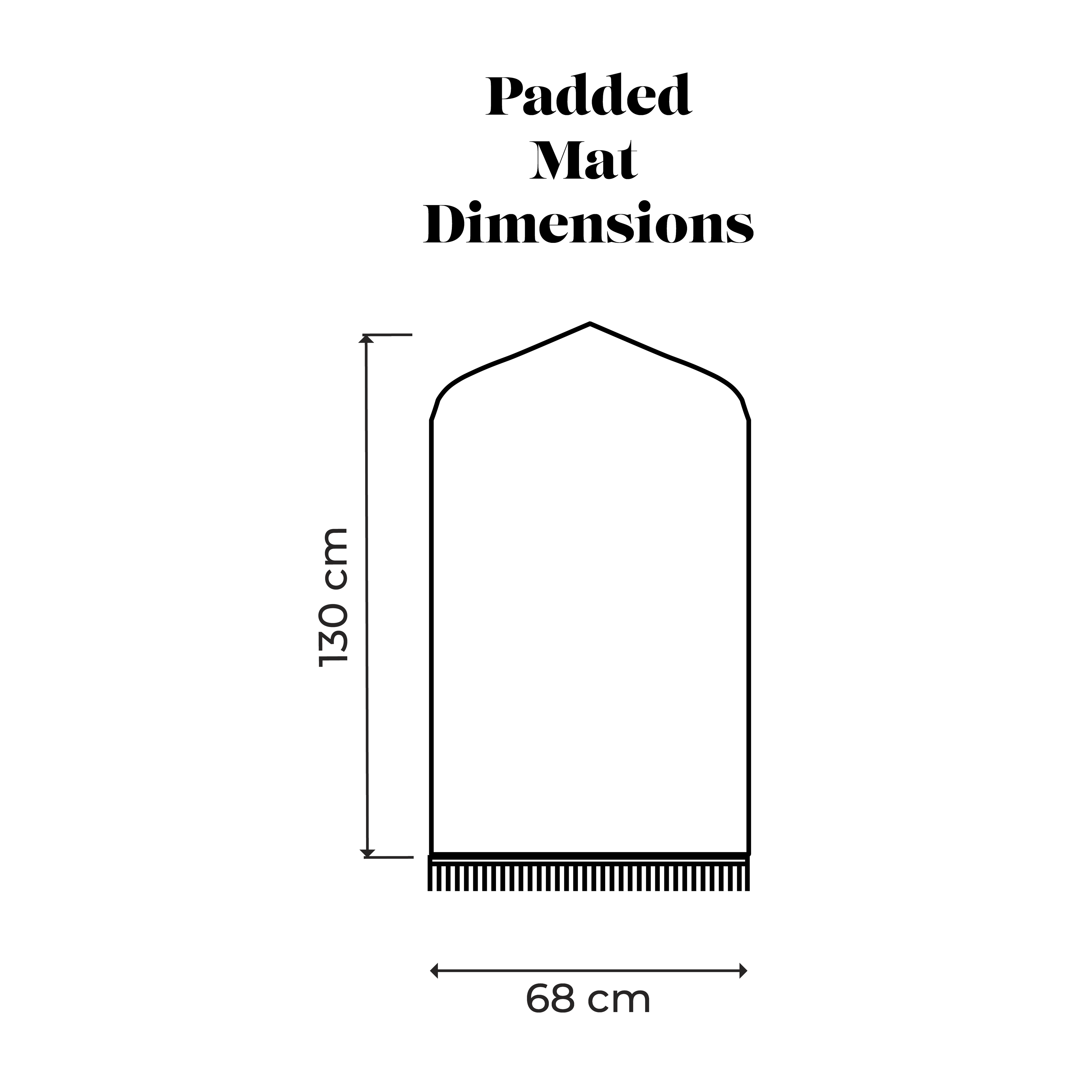 Mehrab Prayer Mat - Padded - 3 cm Foam