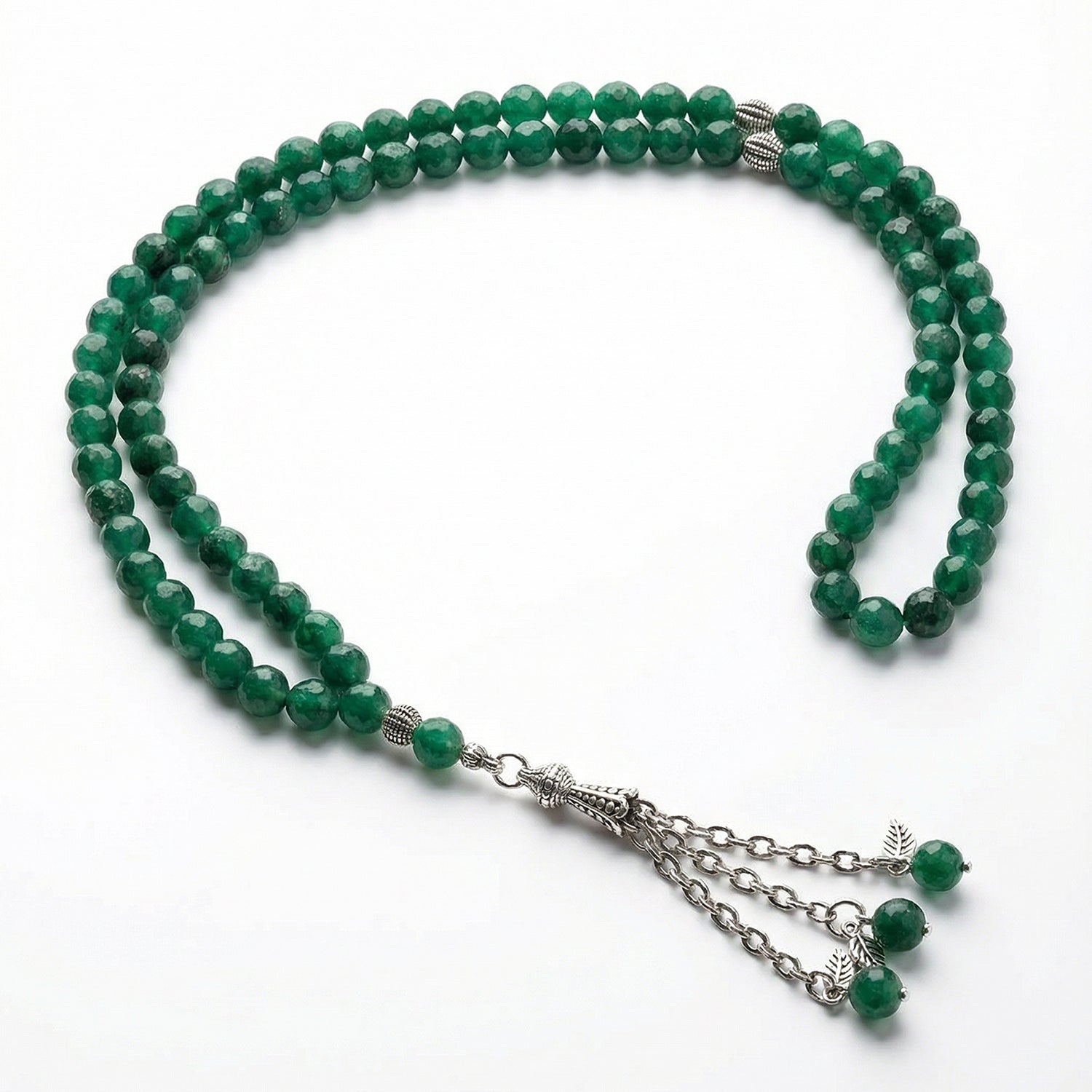Prayer Beads Green Aventurine Quartz Stone - سبحة حجر الكوارتز أفينتورين الاخضر